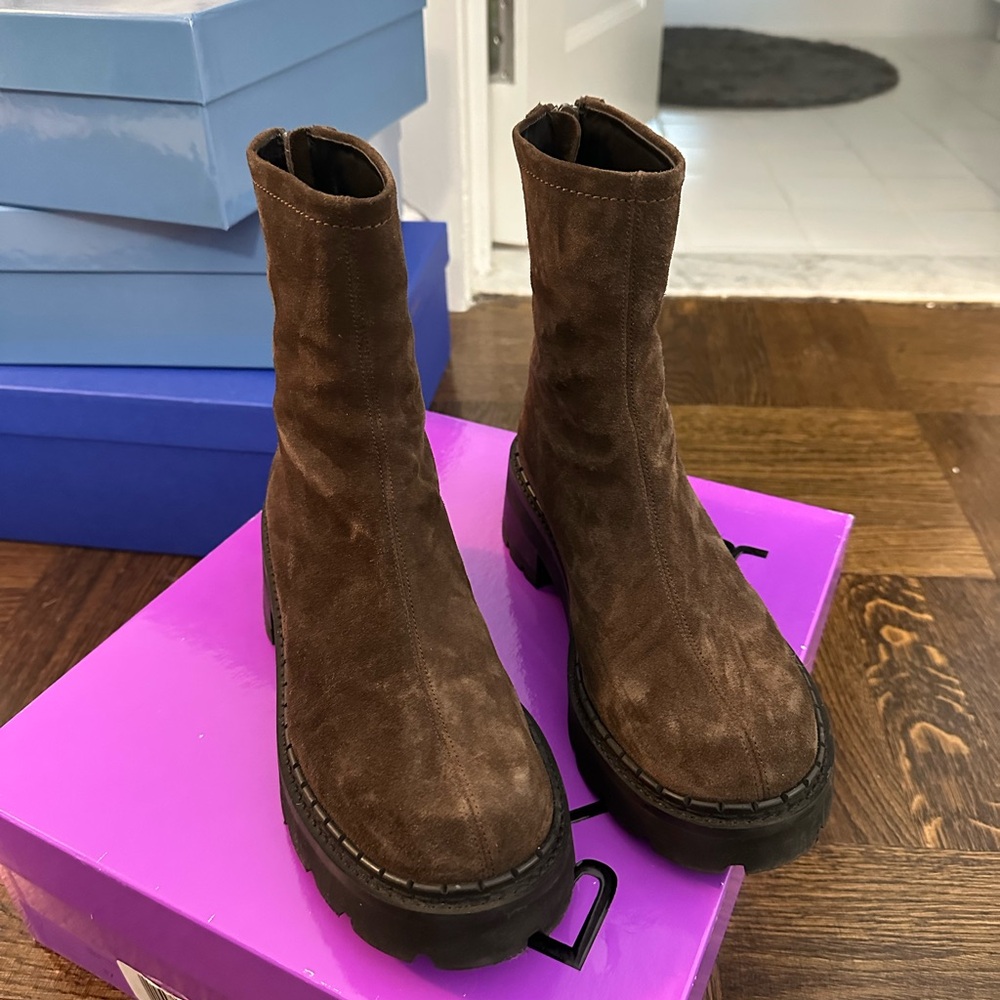 By Far Brown Suede Ankle Boots - Picture 2 of 6